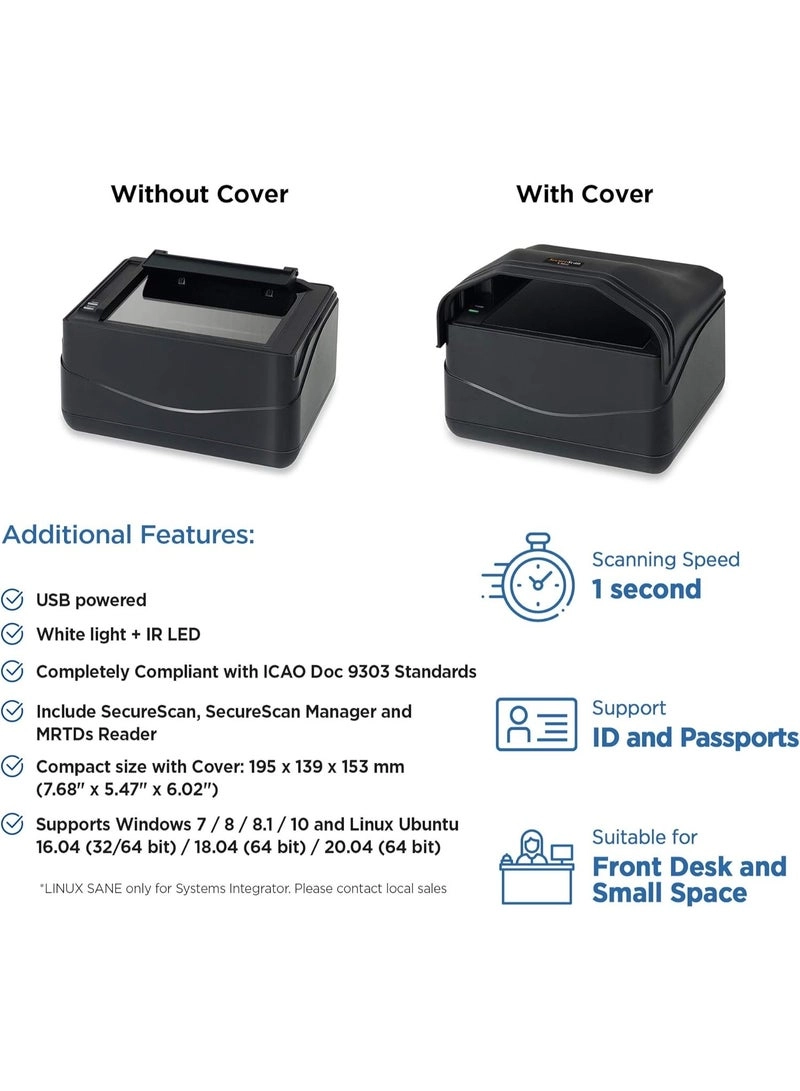 X Mini Passport Scanner - ICAO Doc 9303 Fast Recognition Speed