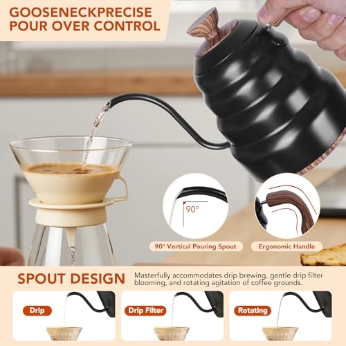 Gooseneck Temperature Control Electric Kettle