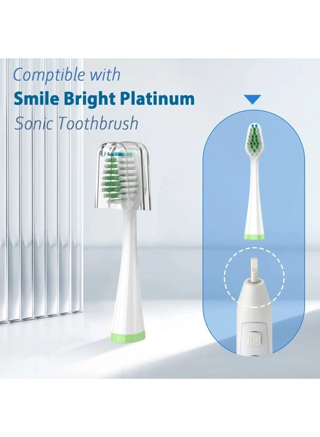 Replacement Brush Heads - for Smile Bright Platinum Sonic Soft Bristles 5Pack