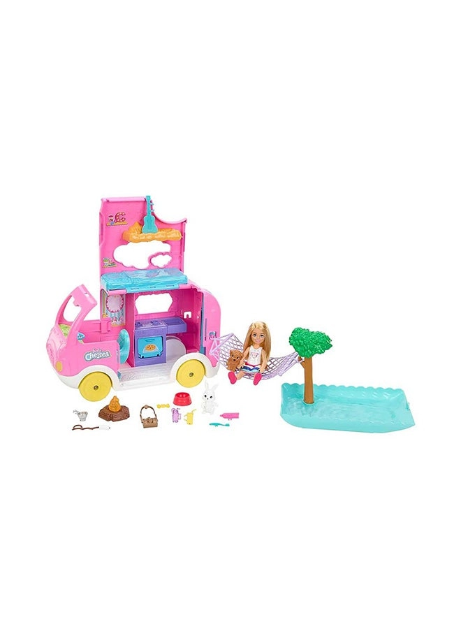 Barbie Chelsea Camper Playset - 15 Pieces