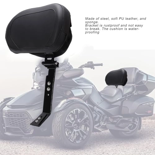 Plug-in Motorcycle Driver Backrest Mount Kit - Can Am Spyder F3 F3-L F3-S F3-T 2015-2025