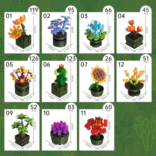 Succulent Flower Building Set (10001)