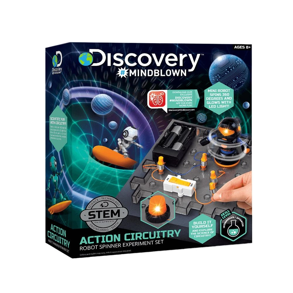 DISCOVERY MINDBLOWN Action Circuitry Robot Spinner - 8 years+