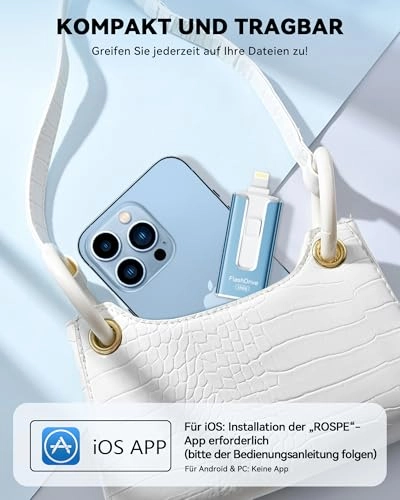 USB Stick - USB 3.0 Lightning USB-C 256GB