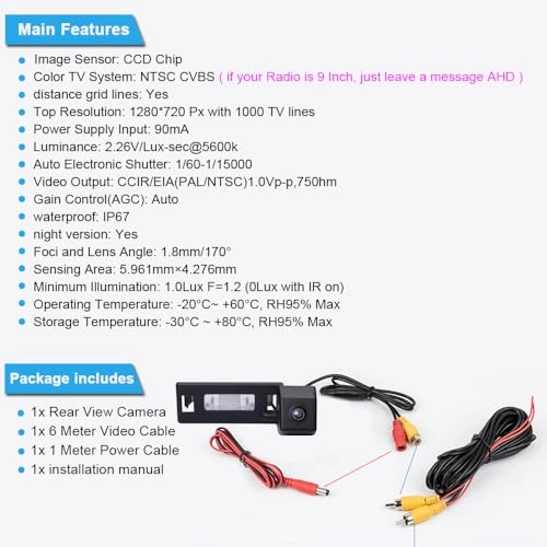 Panamera G1 970 - Night vision 6 metre video cable 1280 x 720 pixels