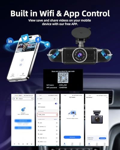 4 Channel Front and Rear Dash Cam - 1080P