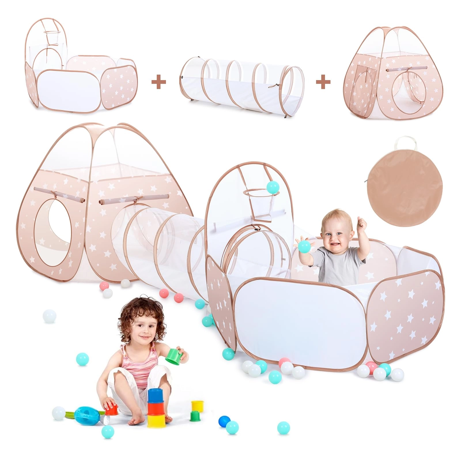 3 in 1 Kids Play Tent - Jungle Pop Up