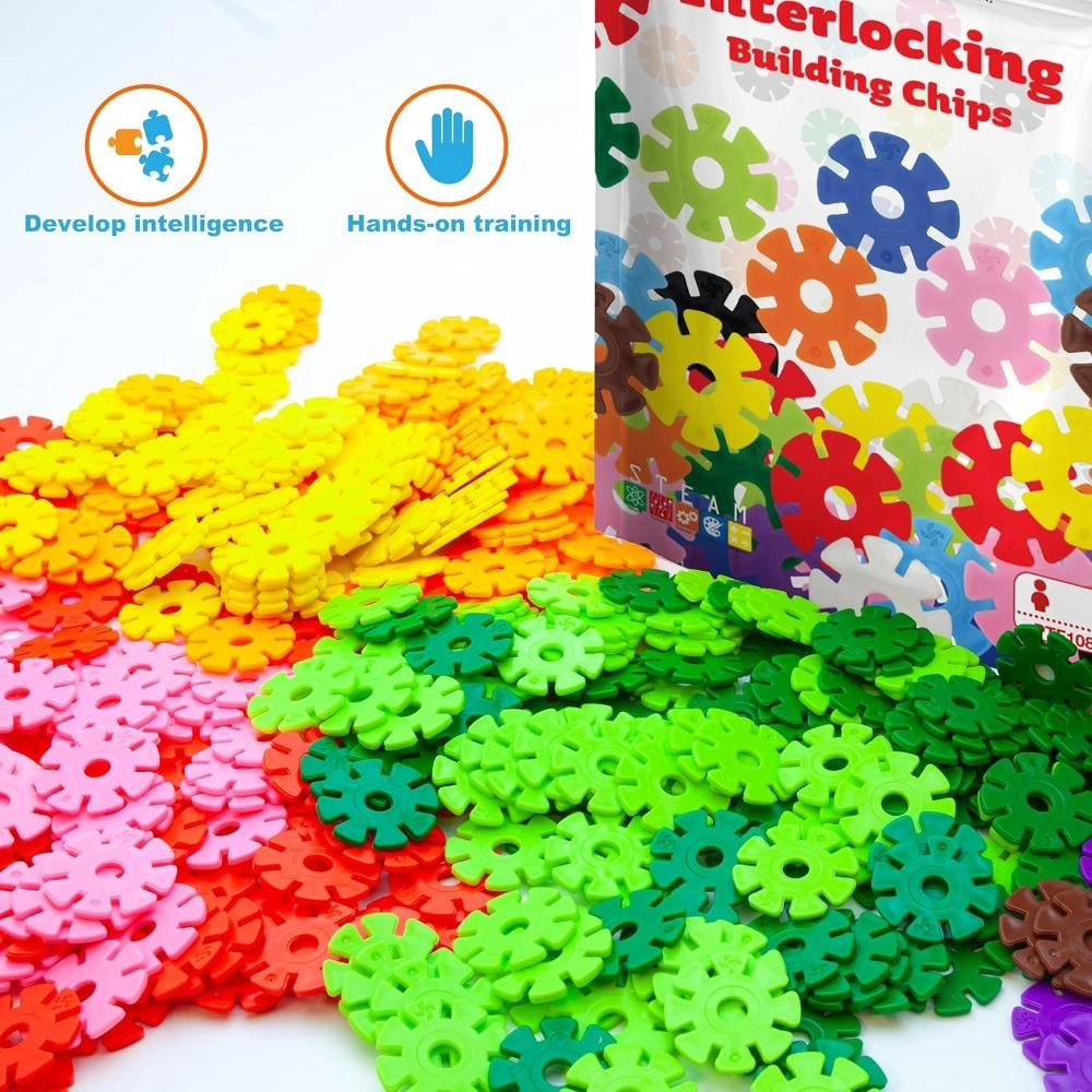 Magnetic Interlocking Building Chips - 108 pcs