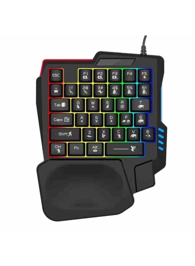 One Handed E-sports Game Mechanical Keyboard - Wired