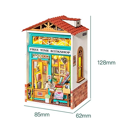 DIY miniature dollhouse kit - Free Time Book Shop