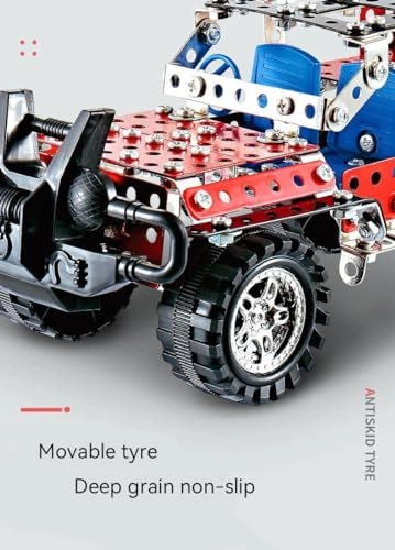 Cross-Country Construction Vehicle - 1:24 Scale Red Metal