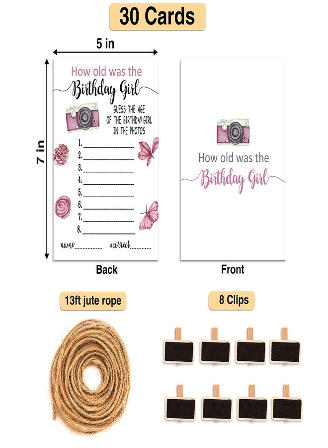 How Old Was The Birthday Card Game - Birthday Party Decorations Sleepover Supplies