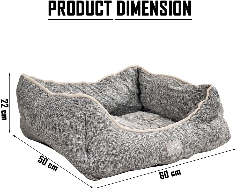 Dog bed with bolsters - 60 cm L memory foam