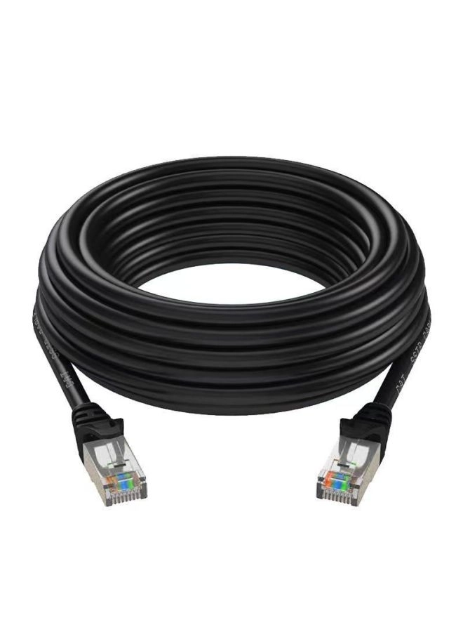 Loquat Category 6e Network Cable - Indoor And Outdoor Thickened Black
