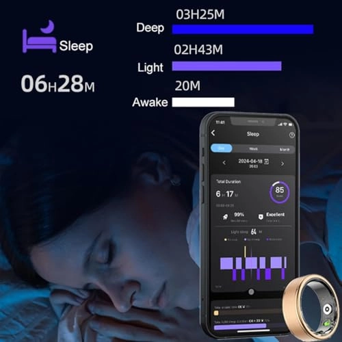 Smart Ring - LED Dispay Screen Heart Rate Sleep Tracker