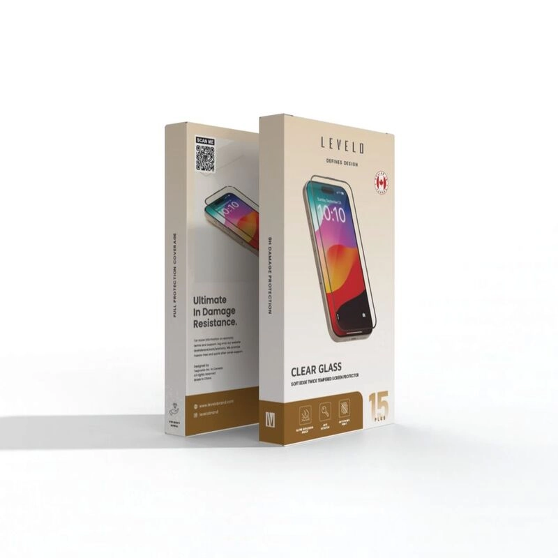 Soft Edge Full Screen Glass Screen Protector for iPhone 15