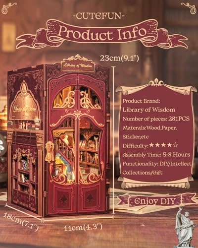 DIY Book Nook Kit - Library of Wisdom