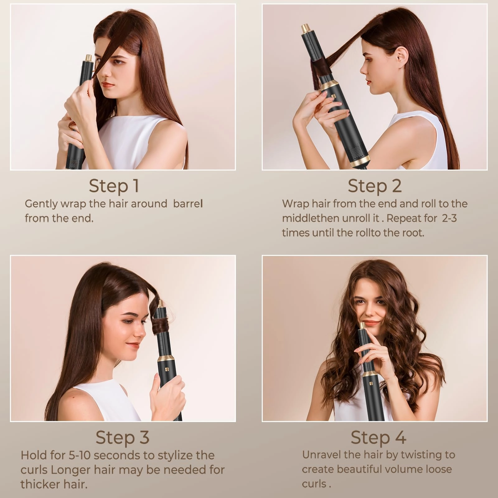 5 in 1 Blow Dryer Brush - Green Gold 800 watts