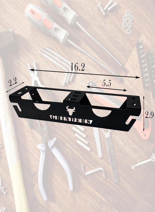 Angle Grinder Stand - Multi-Tool Holder + Bench Grinder Wall Mount - Quick-Install Brackets