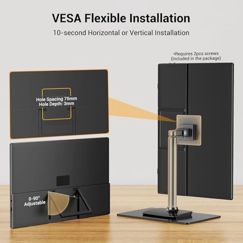 Portable Monitor Touchscreen - FHD 1080P 15.6 Inches