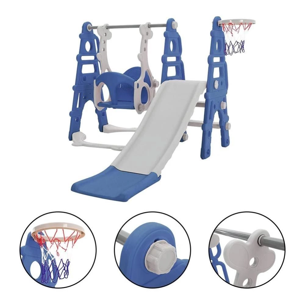 3-in-1 Play N Go Slide - Swing Basketball