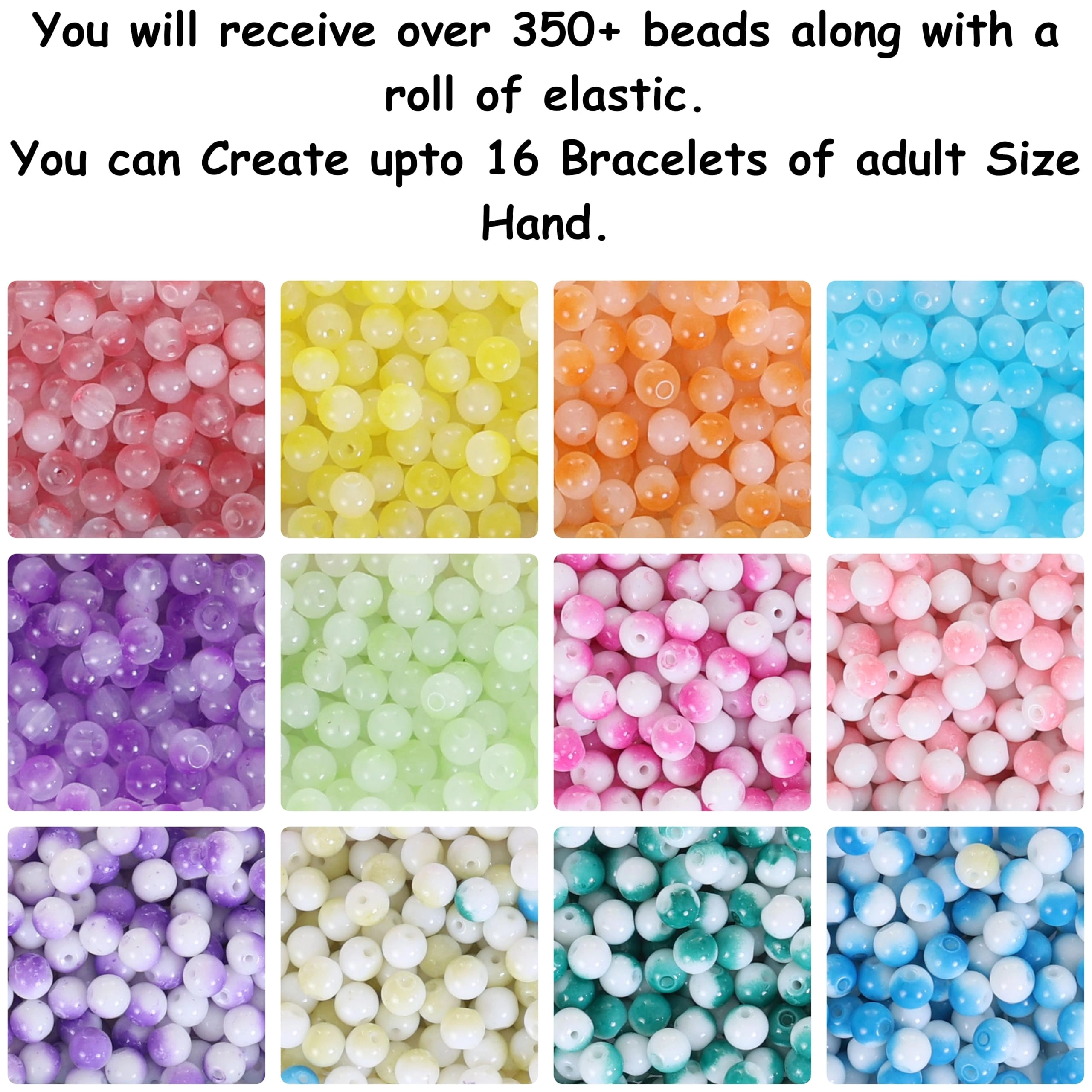 Bracelet Making Kit - 12 Types 10m Elastic Thread