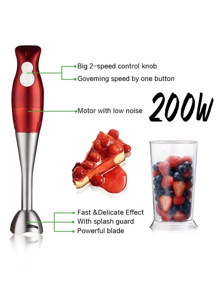 KM1004 - 4 in 1 set stainless steel blades 2-speed