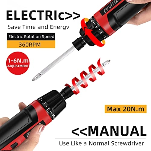 Mini Cordless Electric Screwdriver - 6N.m Torque Type C USB