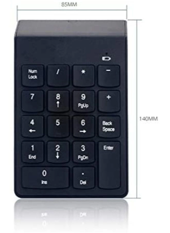 Min Wireless Numeric Keypad - Black Mechanical