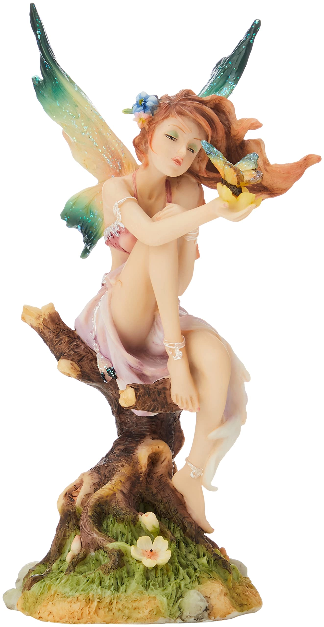 Design Toscano Butterfly Fairy - real crushed stone bonded with durable designer resin