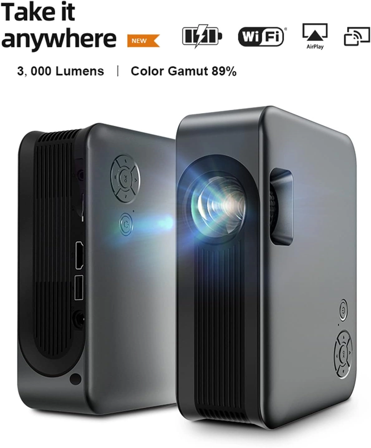 Projector 3000 Lumens 854*480 pixels