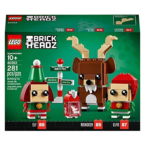 Brickheadz Reindeer, Elf and Elfie (40353) - Christmas Seasonal
