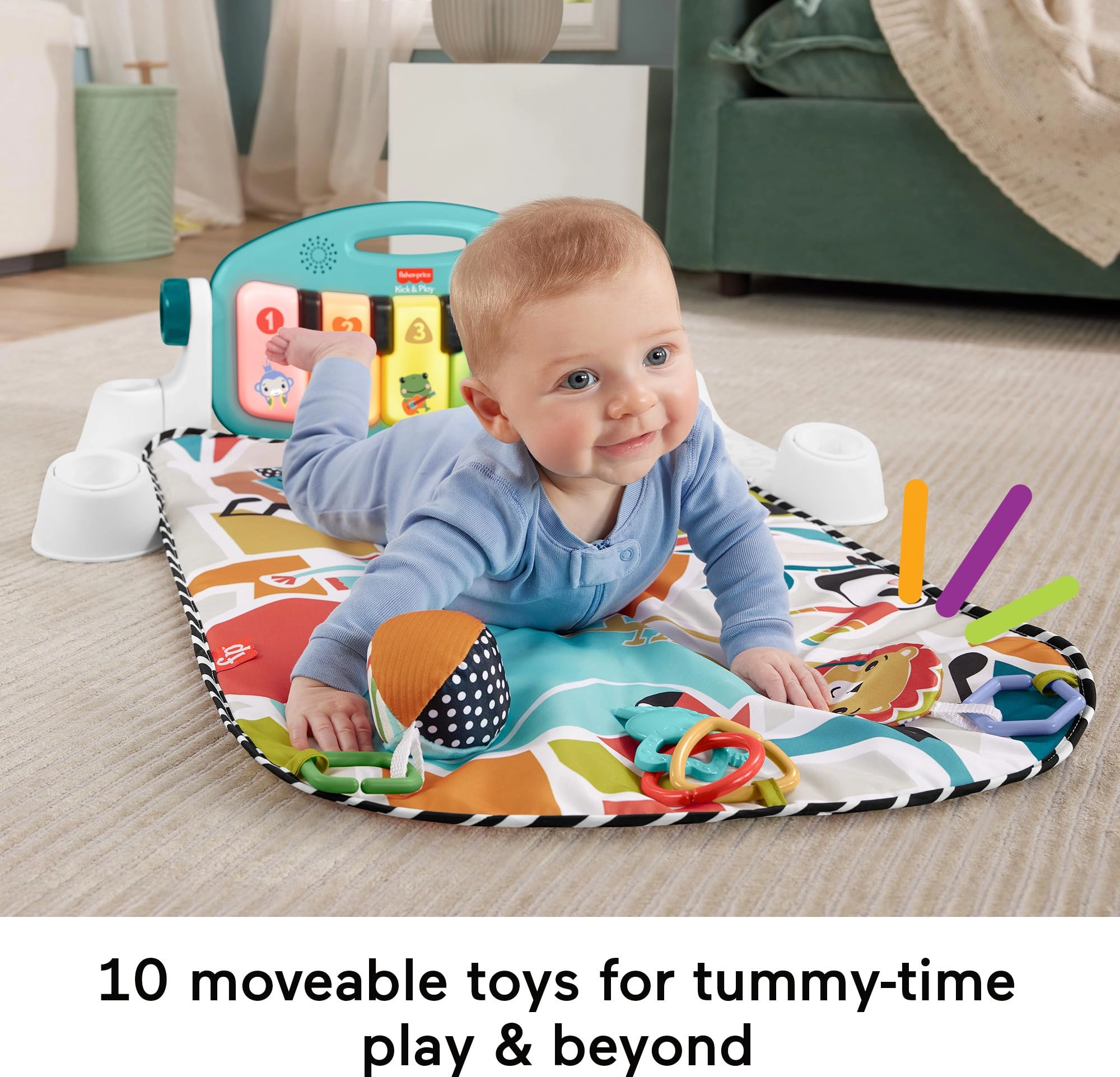Glow & Grow Kick And Play Piano Gym - Multicolor