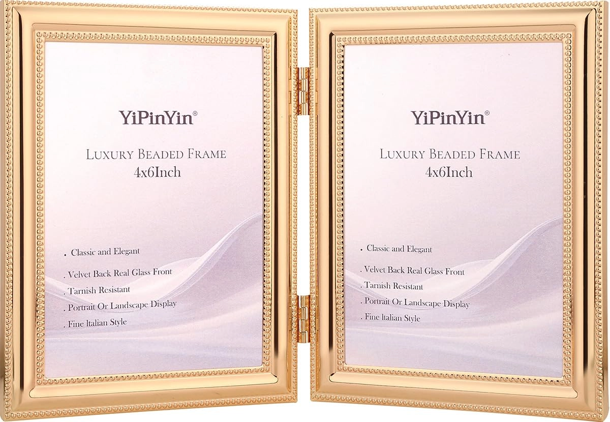 Hinged Double Photo Frame - 4x6'' 2