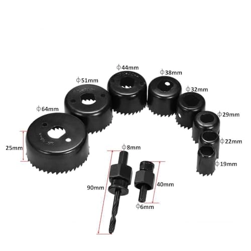 Hole Saw Set - 19-64mm wood metal plastic plywood PVC