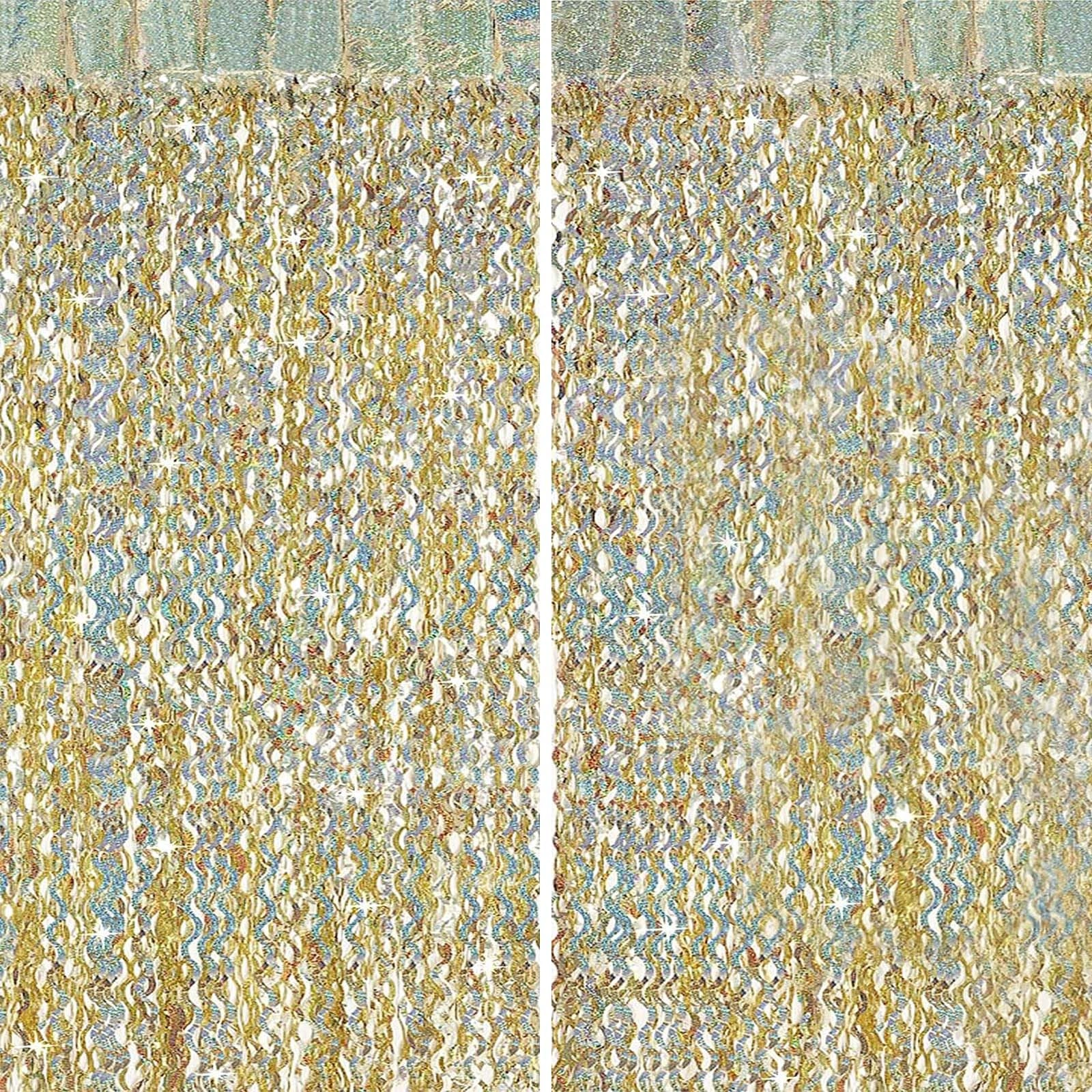 aisszhao Tinsel Curtain - 2pcs Birthday Wedding Holiday Party
