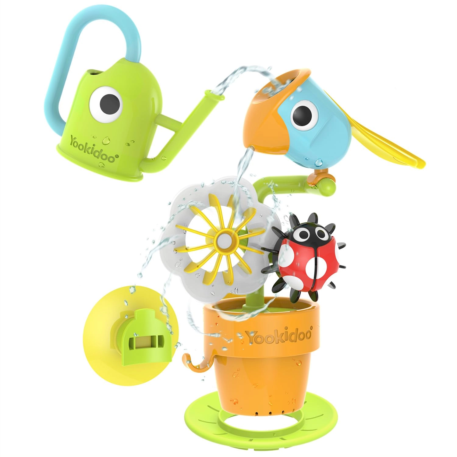 Yookidoo Pour N Spin Tipping Bird - Small Multicolor