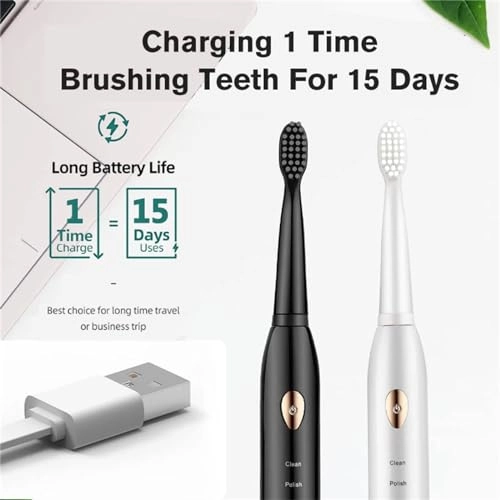Sonic Electric Toothbrush - 4 Brush Heads 5 Cleaning Modes IPX7