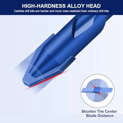 Drill Bits - Cemented Carbide 4Pcs 6mm/8mm/10mm/12mm