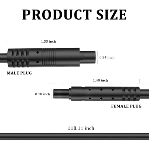 Backup Camera Extension Cable - 10Ft 4 Pin 3mm