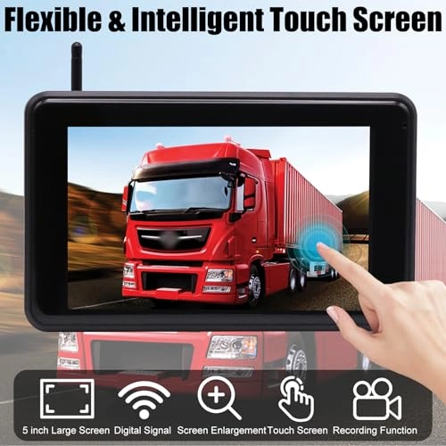 Reversing Camera - Night Vision Wireless + 5 Inch Monitor - 5 Inches