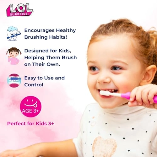 Battery Powered Toothbrush - Soft Zig-Zag Bristles Includes Replacement Head & Battery