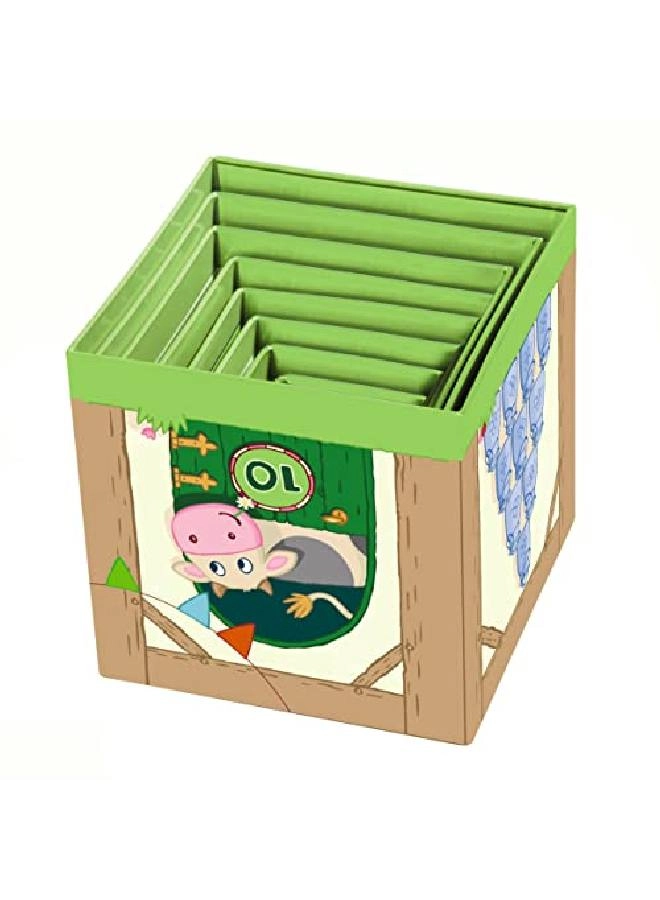 On The Farm Nesting & Stacking Cubes - Cardboard Multicolour