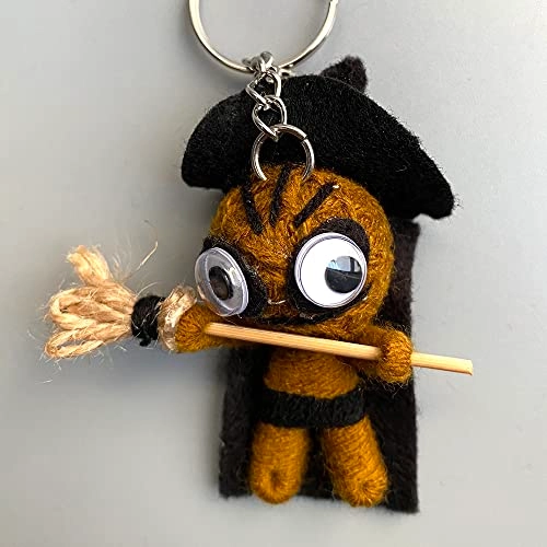 Witch Voodoo String Doll Keychain