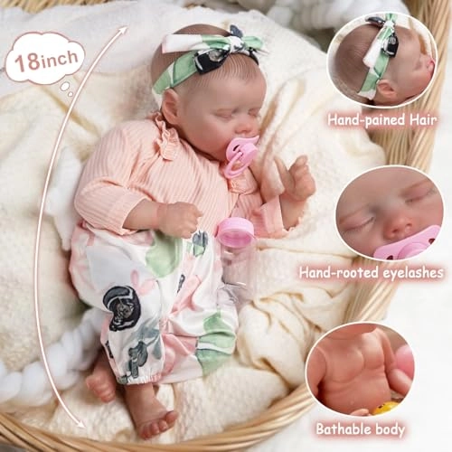 Reborn Baby Doll - 18 Inch Vinyl Body Ages 3+