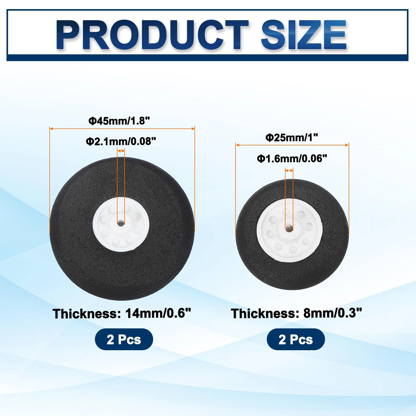 RC Airplane Wheels Set