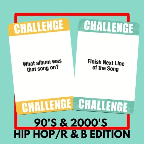90's and 2000's Hip Hop and R & B Music Trivia Card Game - English Adult 150 pieces