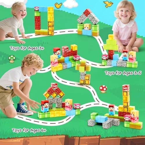 Magnetic Tiles Construction Set - 42 pcs