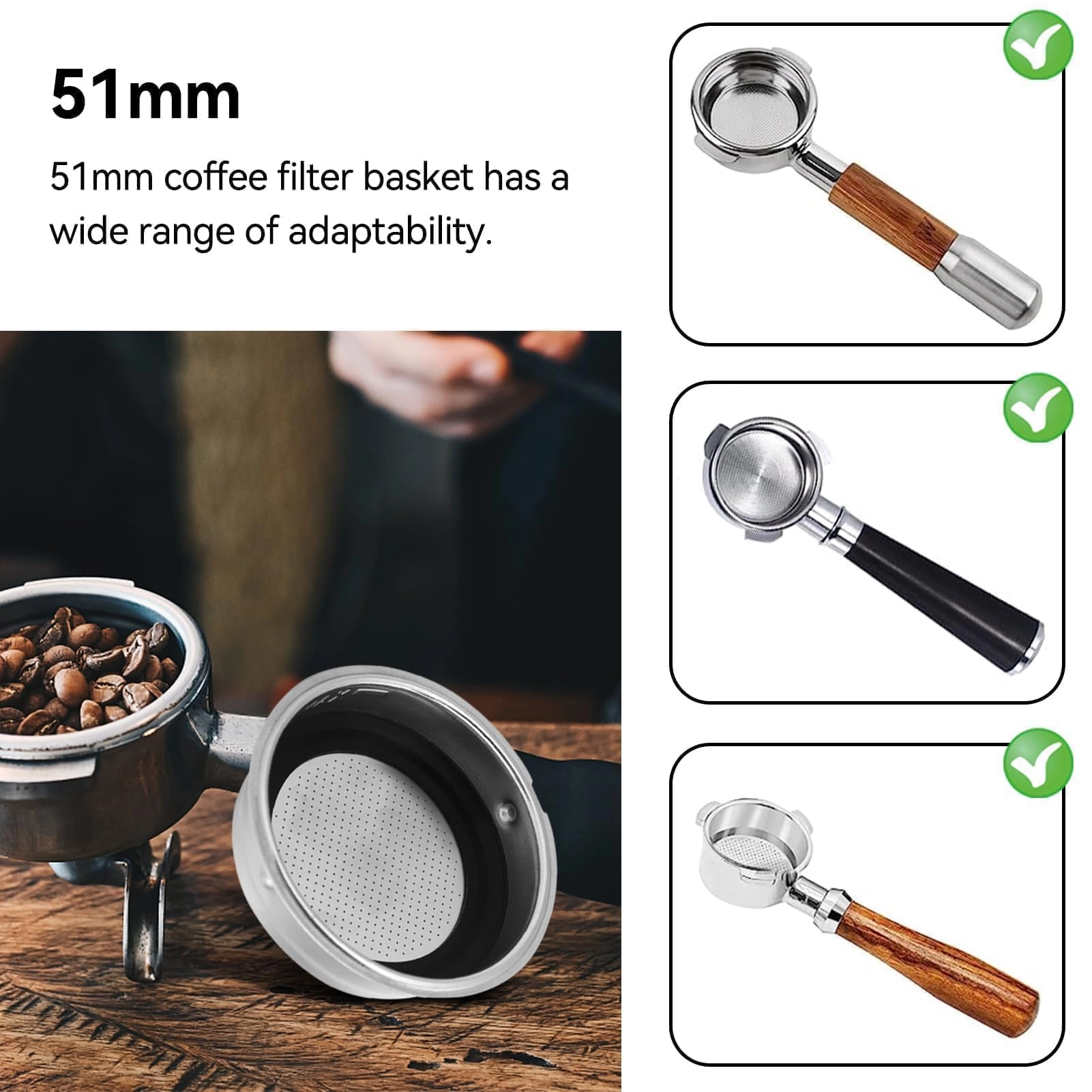 Coffee Filter - 51mm Double Layer Pressurized