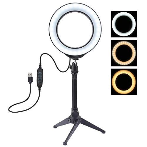 Ring Light LED - 6" Tripod 3 Light Modes